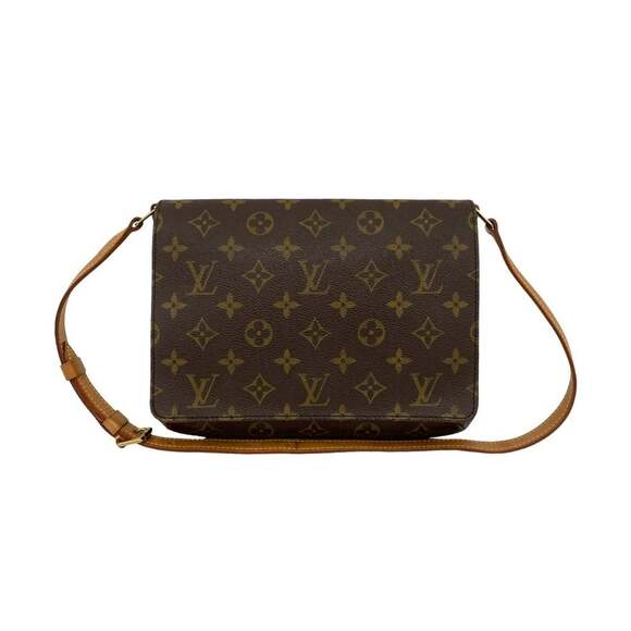 LOUIS VUITTON Authentic Brown Monogram Leather Shoulder Bag - Picture 1 of 10